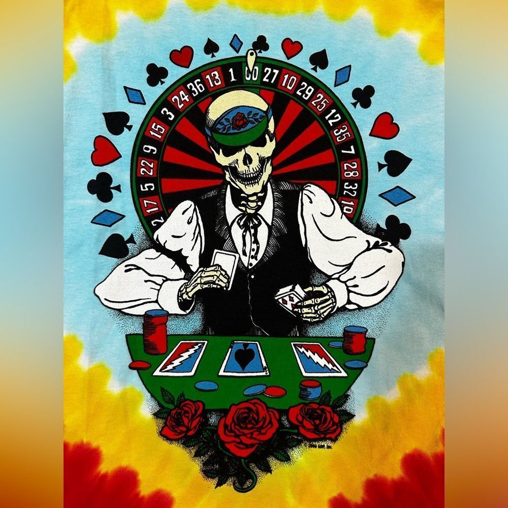 Vintage Grateful Dead Poker Casino Single Stitch Made In USA T-shirt 2006 Sz XL - Picture 4 of 8